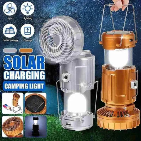 Solar Rechargeable Camping Fan