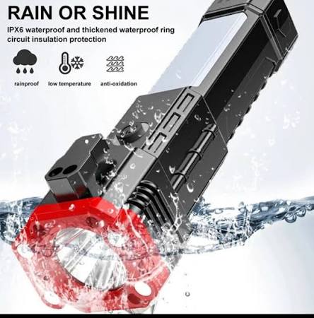 Rechargeable LED 8 In 1 FlashLight Torch