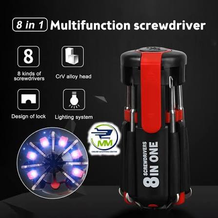 Rechargeable LED 8 In 1 FlashLight Torch