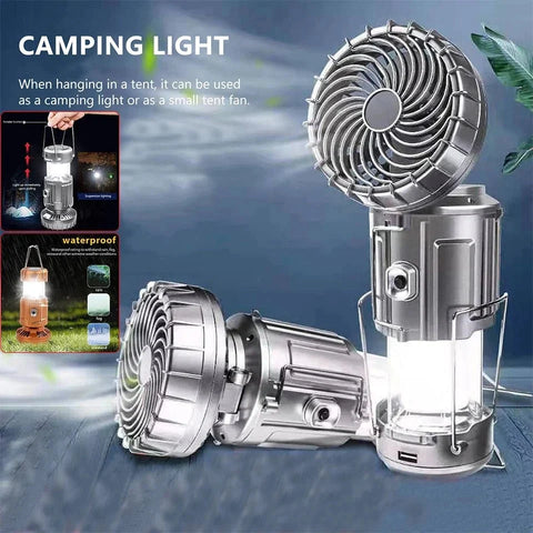 Solar Rechargeable Camping Fan